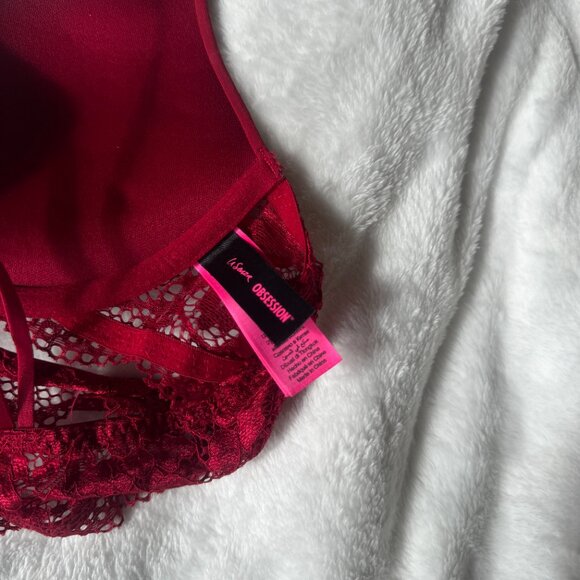 red racerback bra w/ front clasp - Picture 4 of 6